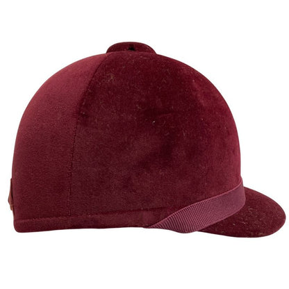 Hermes Velvet Horse Riding Helmet Shoulder Bag Bordeaux