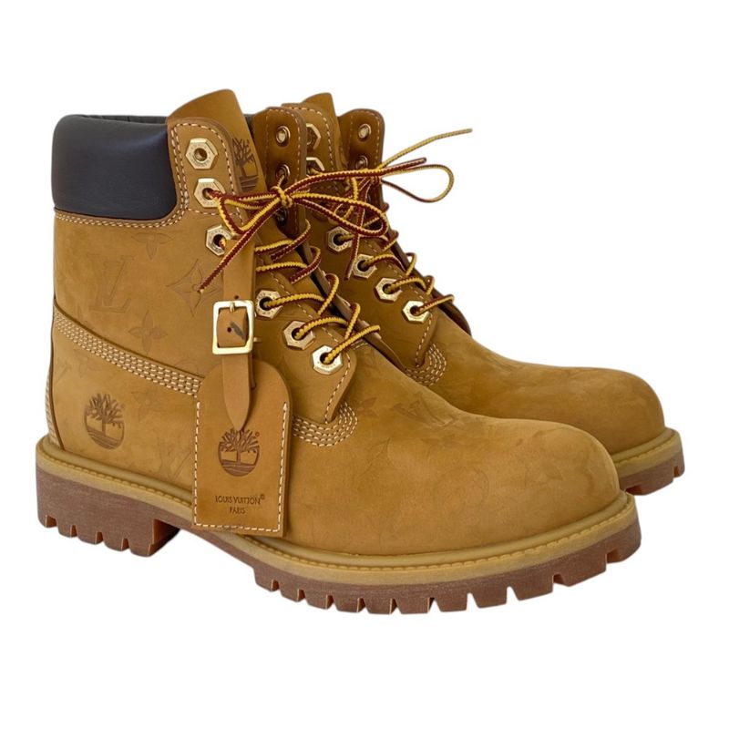 Louis Vuitton Timberland Monogram Embossed Boot Yellow Beige