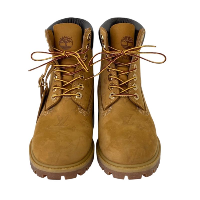 Louis Vuitton Timberland Monogram Embossed Boot Yellow Beige
