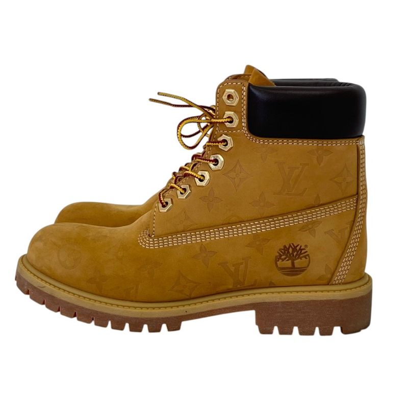 Louis Vuitton Timberland Monogram Embossed Boot Yellow Beige