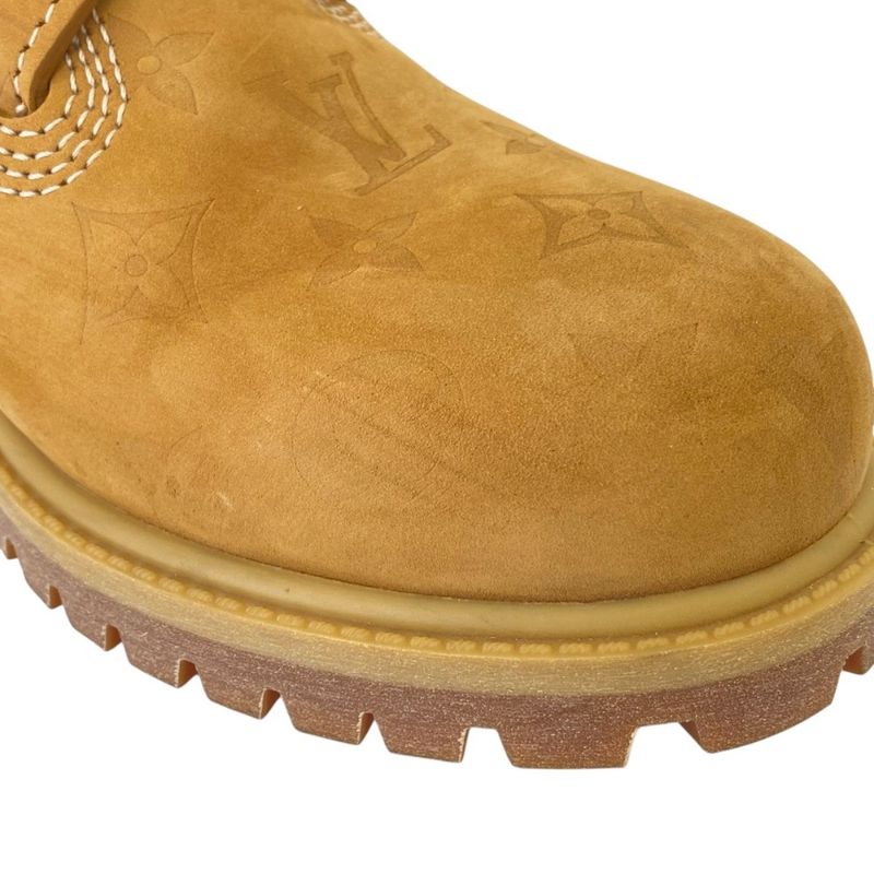 Louis Vuitton Timberland Monogram Embossed Boot Yellow Beige