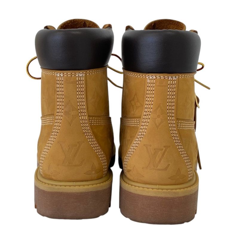 Louis Vuitton Timberland Monogram Embossed Boot Yellow Beige