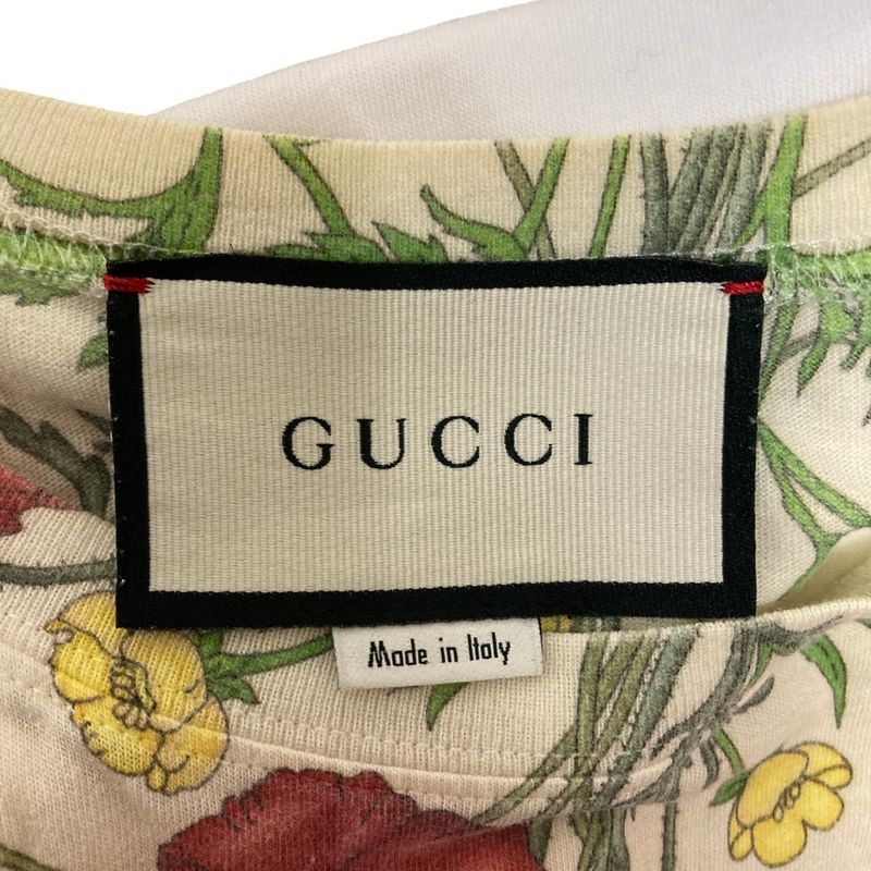 Gucci Flora Print Oversize T-Shirt XS White