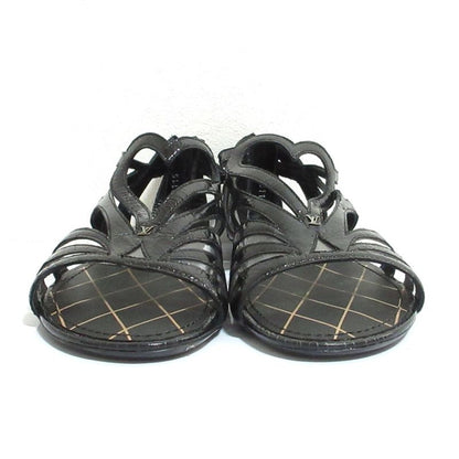 Louis Vuitton Heart Cut Work Sandals 37 Black