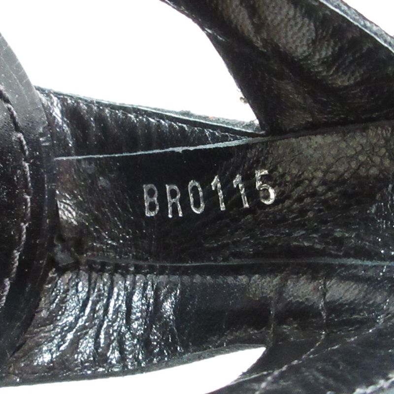 Louis Vuitton Heart Cut Work Sandals 37 Black