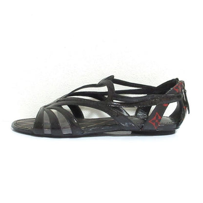 Louis Vuitton Heart Cut Work Sandals 37 Black