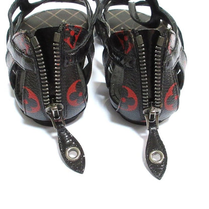 Louis Vuitton Heart Cut Work Sandals 37 Black