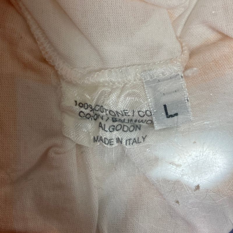 Hermes Martin Margiela Era Bolduc Pattern V-neck T-Shirt L White