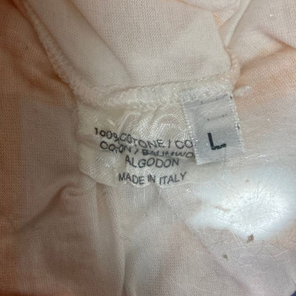 Hermes Martin Margiela Era Bolduc Pattern V-neck T-Shirt L White