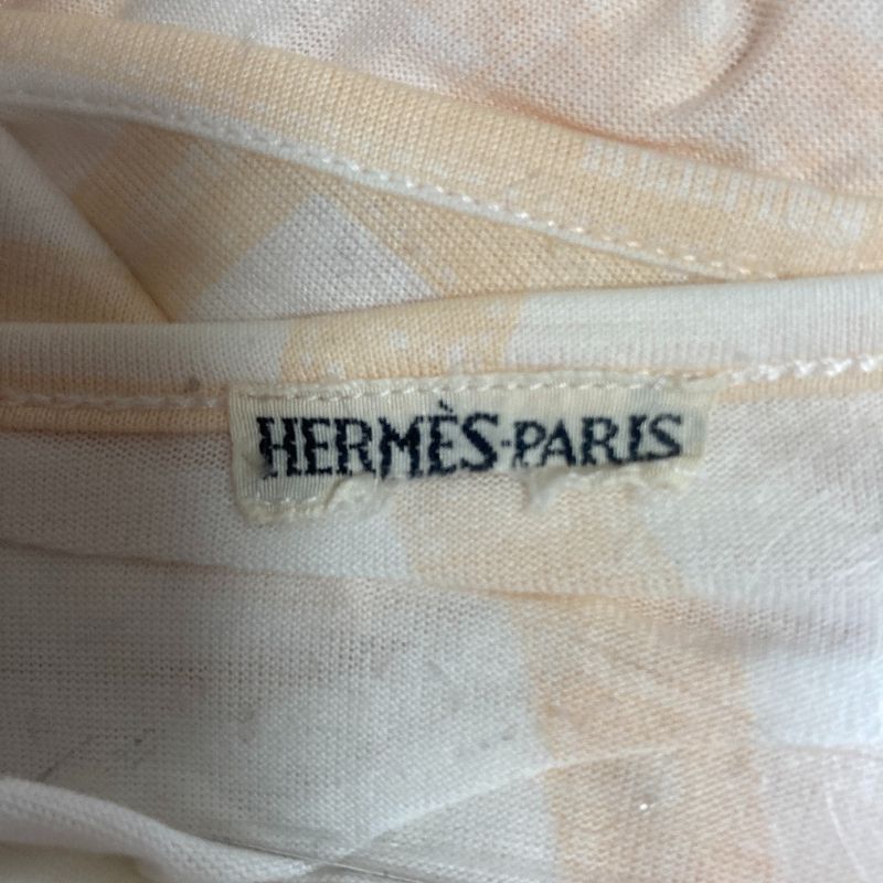 Hermes Martin Margiela Era Bolduc Pattern V-neck T-Shirt L White