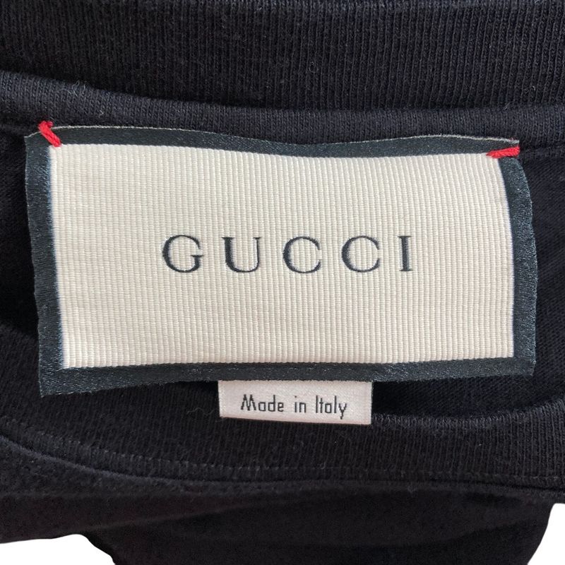 Gucci Interlocking Logo Print T-Shirt L Black