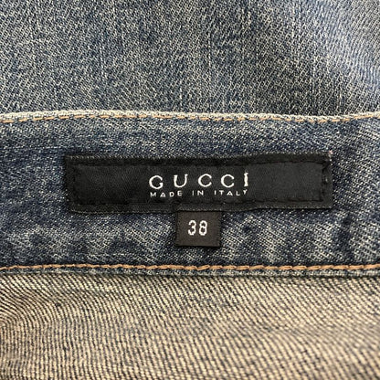 Gucci Era Romantic Denim Skirt 38 Indigo Indigo Blue
