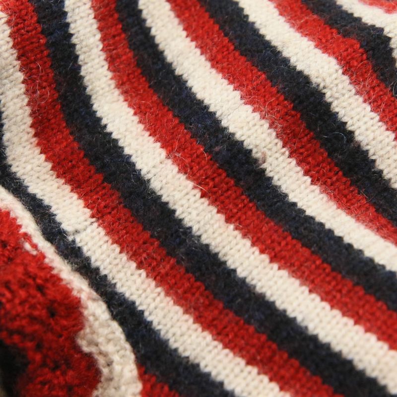 Chanel Wave Stripe Tricolor Cashmere Knit Dress 36