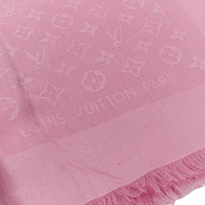 Louis Vuitton Monogram Silk Wool Shawl Pink