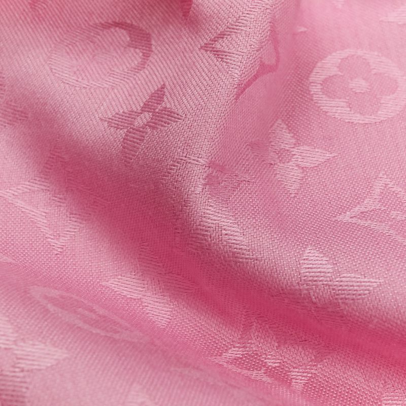 Louis Vuitton Monogram Silk Wool Shawl Pink