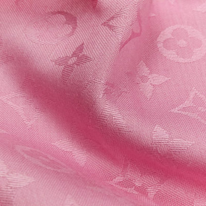 Louis Vuitton Monogram Silk Wool Shawl Pink