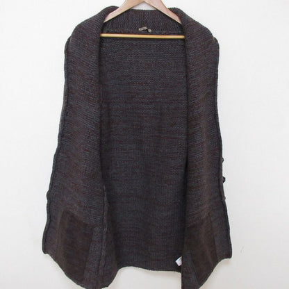 Bottega Veneta Shawl Collar Long Knit Cardigan 42 Gray Brown Graybrown
