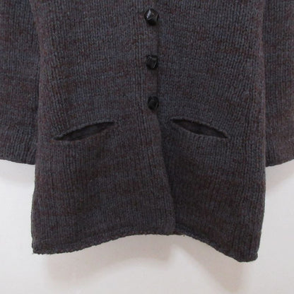 Bottega Veneta Shawl Collar Long Knit Cardigan 42 Gray Brown Graybrown