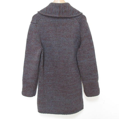 Bottega Veneta Shawl Collar Long Knit Cardigan 42 Gray Brown Graybrown