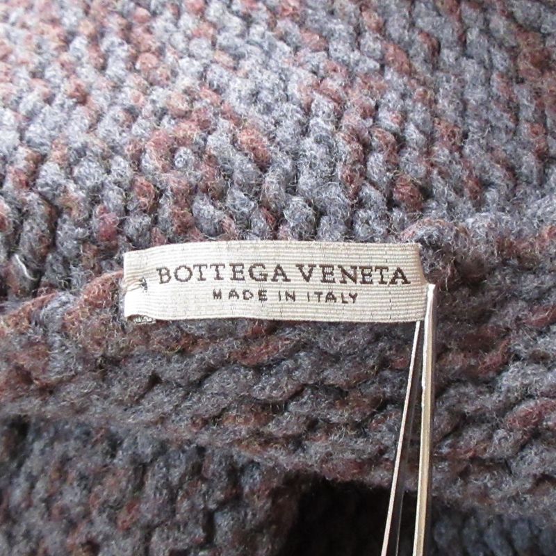 Bottega Veneta Shawl Collar Long Knit Cardigan 42 Gray Brown Graybrown