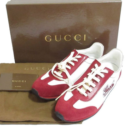 Gucci Side Logo Sneakers 35 White Red