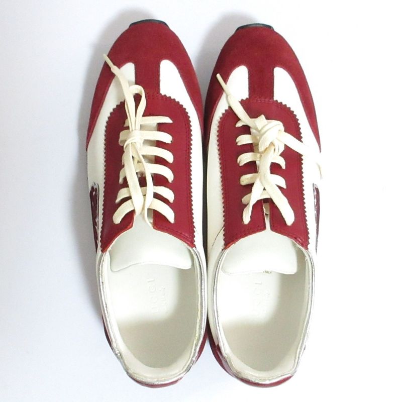 Gucci Side Logo Sneakers 35 White Red