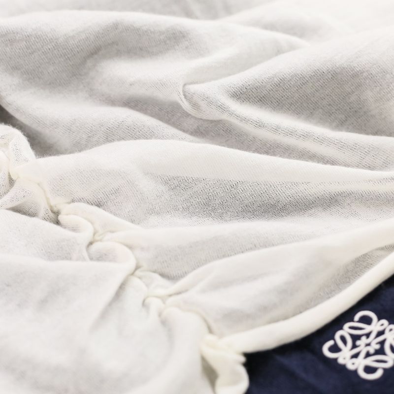 Loewe Drape Top Cashmere M Navy White