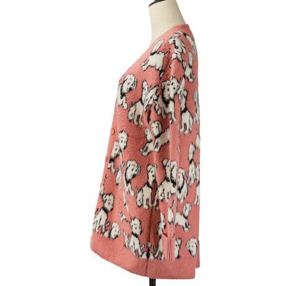 Celine Amy Dorian Collaboration Dalmatian Cardigan S Pink