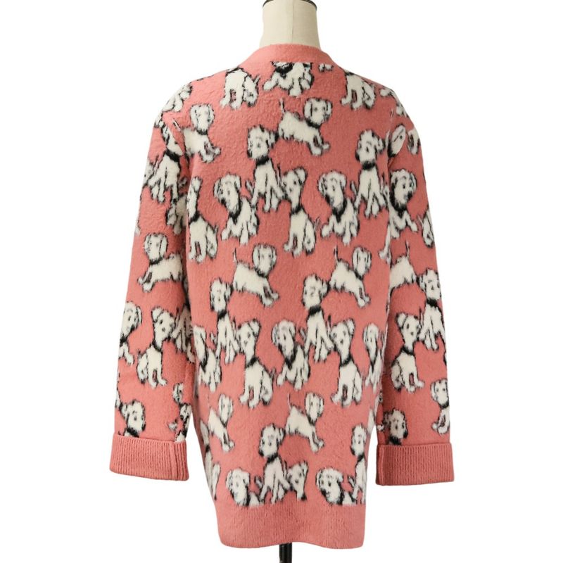 Celine Amy Dorian Collaboration Dalmatian Cardigan S Pink