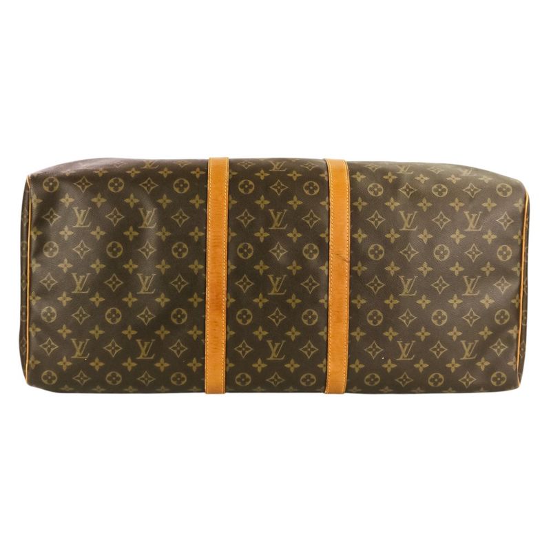 Louis Vuitton Monogram Keepall 60 Boston Bag Brown