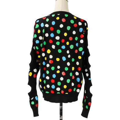 Louis Vuitton Yayoi Kusama LV YK Dot Polka Dot Cashmere Knit Sweater Black Multicolor