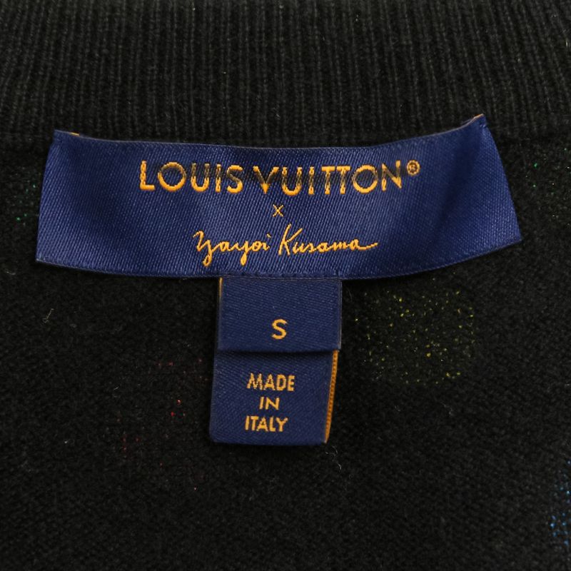 Louis Vuitton Yayoi Kusama LV YK Dot Polka Dot Cashmere Knit Sweater Black Multicolor