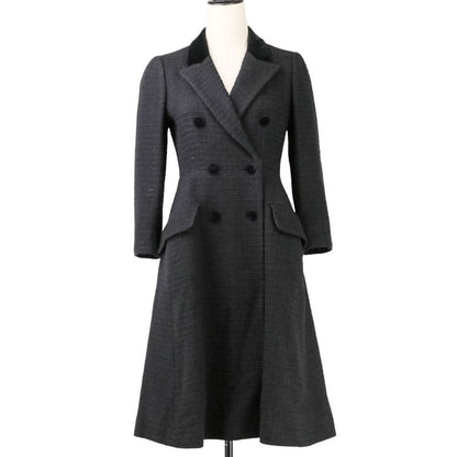 Chanel Tweed Coat with Scarf 36 Black