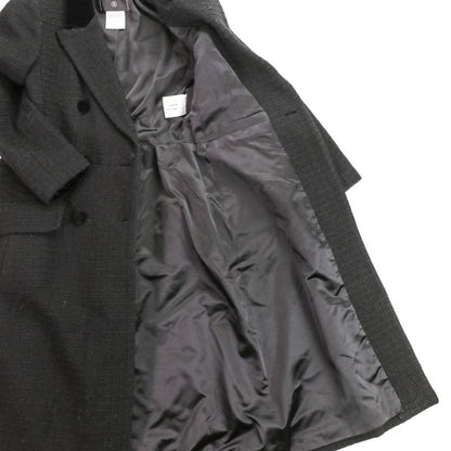 Chanel Tweed Coat with Scarf 36 Black