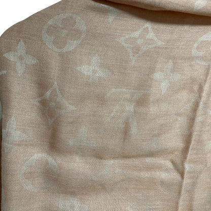 Louis Vuitton Shawl Monogram Pink Beige