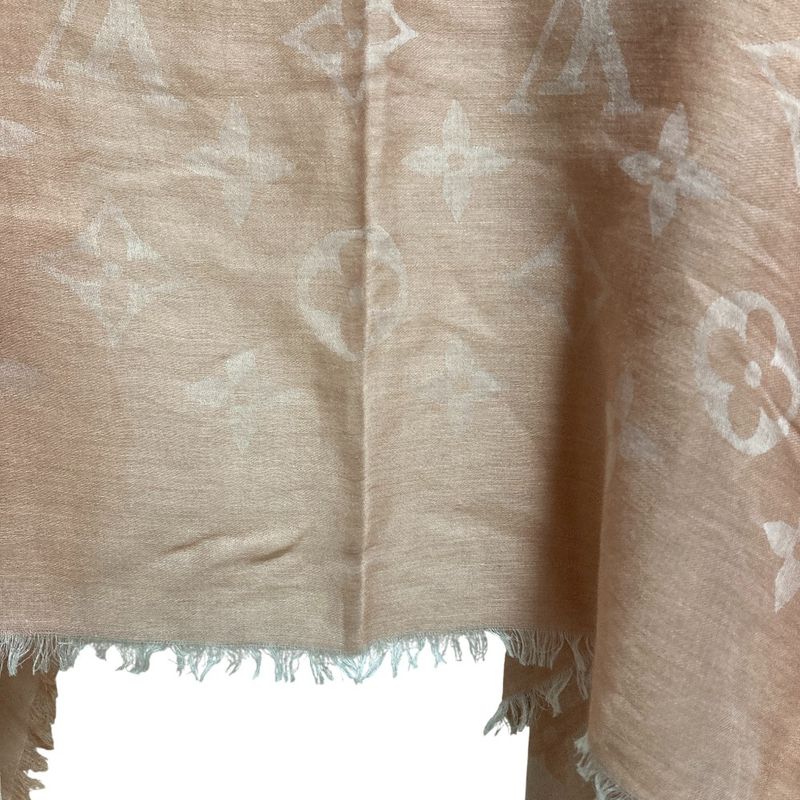 Louis Vuitton Shawl Monogram Pink Beige