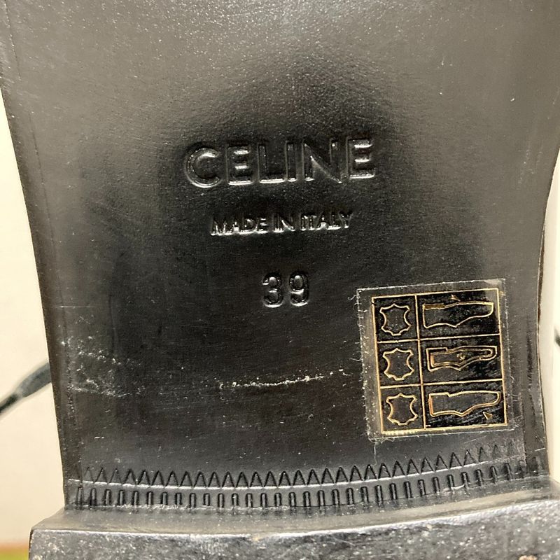 Celine Patent Leather Enamel Lace Up Shoes 39
