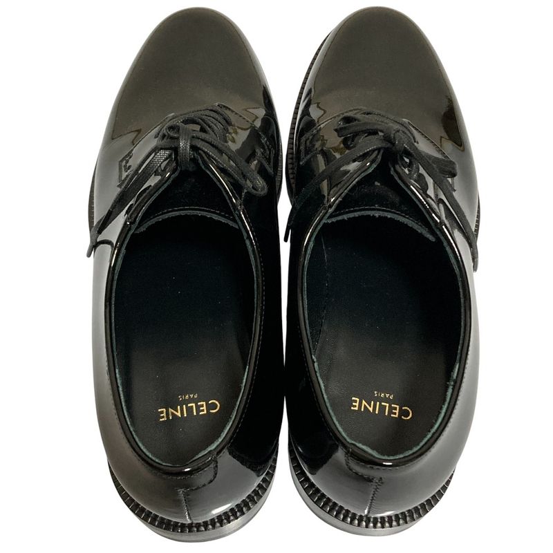 Celine Patent Leather Enamel Lace Up Shoes 39