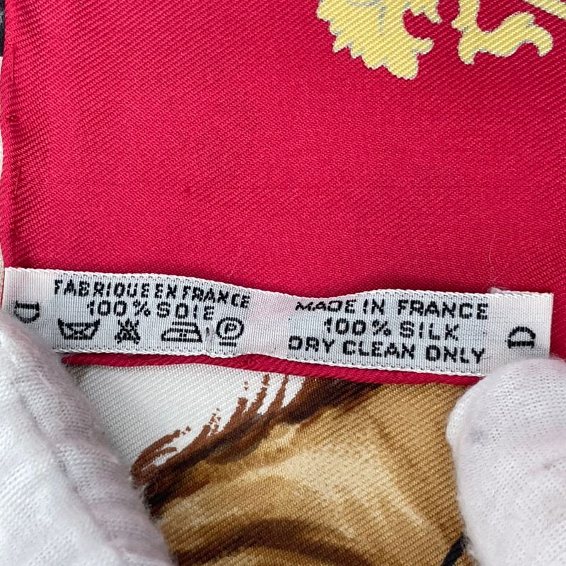 Hermes Scarf Silk Carre 90 les Haras Nationaux National Stallion Farm Red