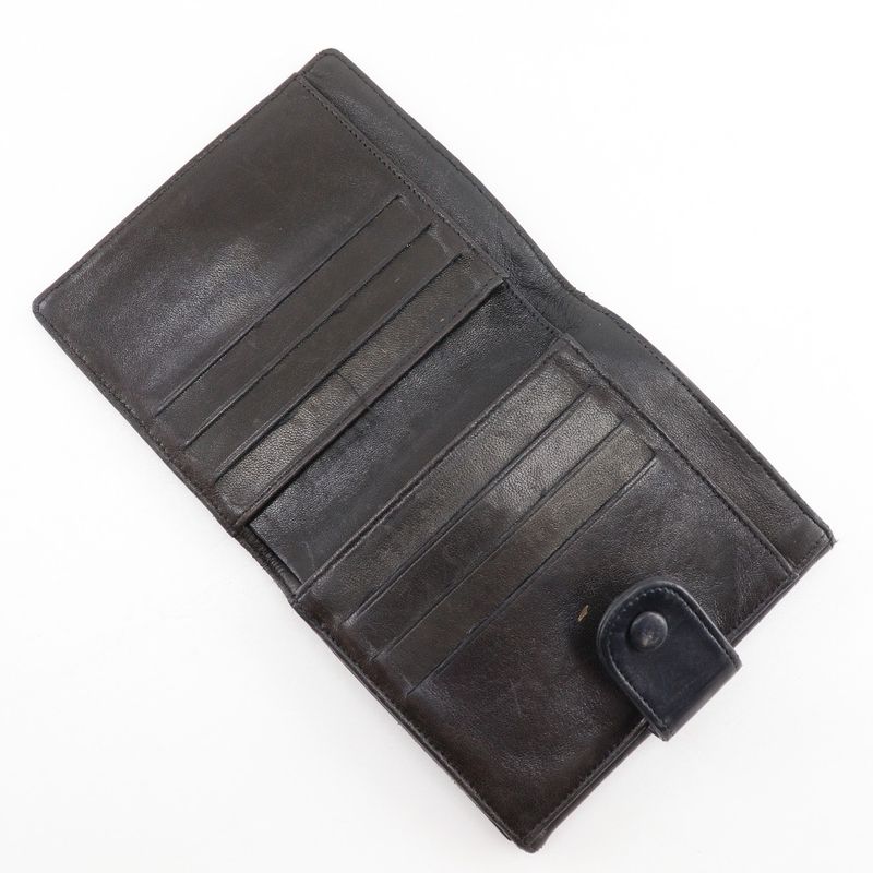 Chanel CC Logo Lambskin Black Bifold Wallet