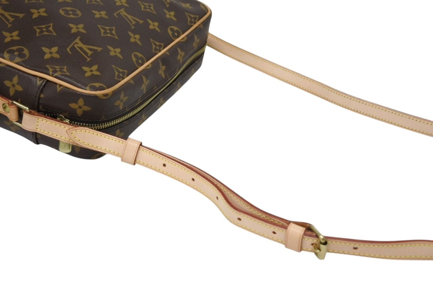 Louis Vuitton Monogram Trocadero 27 Shoulder Bag Vachetta Leather Brown Gold 4 — view 4