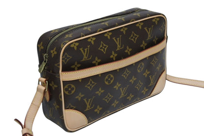 Louis Vuitton Monogram Trocadero 27 Shoulder Bag Vachetta Leather Brown Gold 4 — view 3