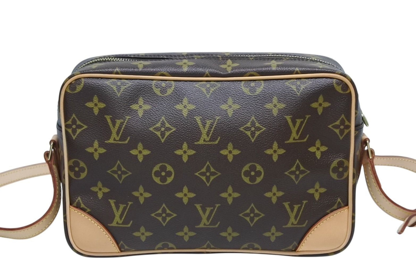 Louis Vuitton Monogram Trocadero 27 Shoulder Bag Vachetta Leather Brown Gold 4 — view 2
