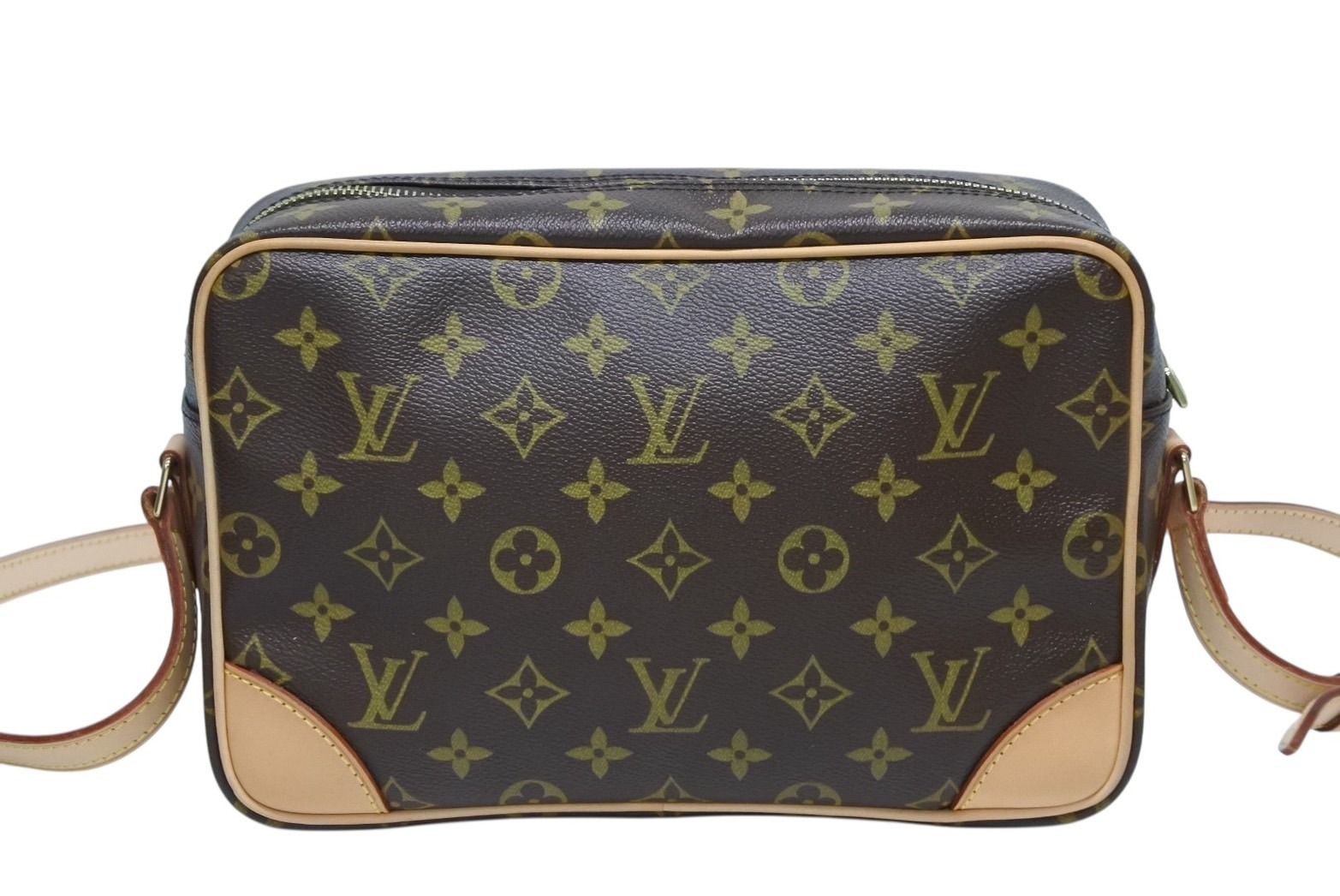 Louis Vuitton Monogram Trocadero 27 Shoulder Bag Vachetta Leather Brown Gold 4 — view 2