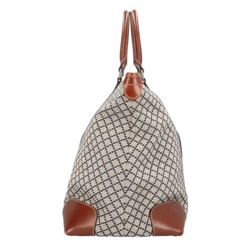 Gucci Diamante Tote GG Canvas Gray Navy Brown