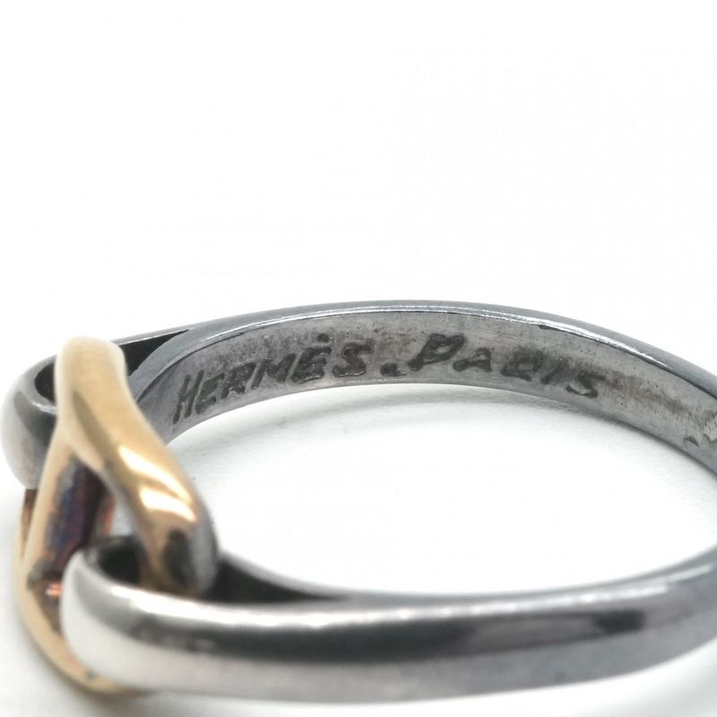 Hermes Chaine D'ancre Ring 925 750 Silver