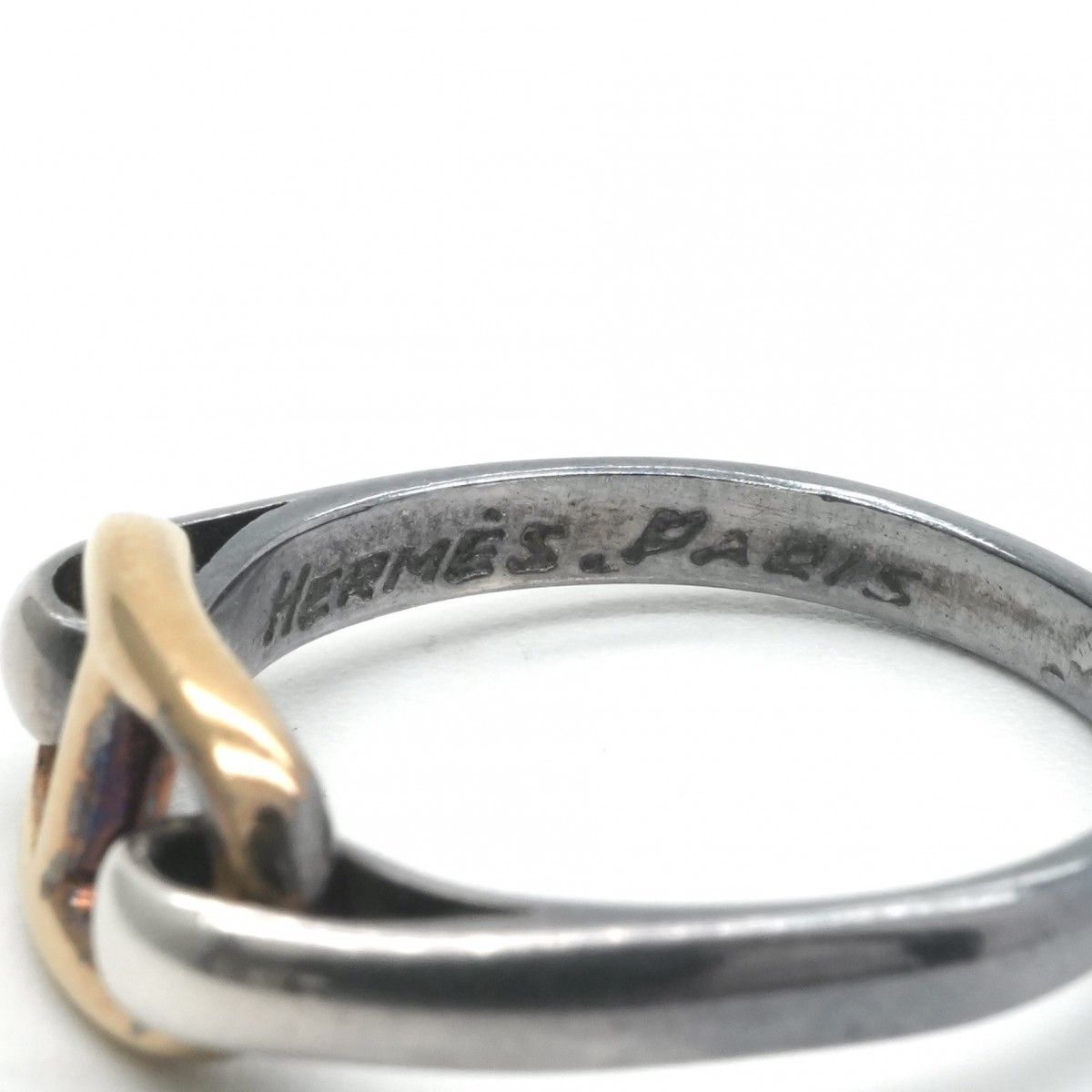Hermes Chaine D'ancre Ring 925 750 Silver