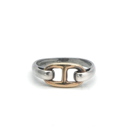 Hermes Chaine D'ancre Ring 925 750 Silver