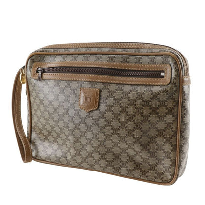 Celine Macadam Pattern Vintage Brown Second Bag