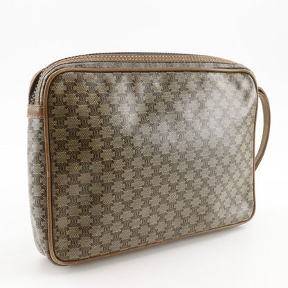 Celine Macadam Pattern Vintage Brown Second Bag